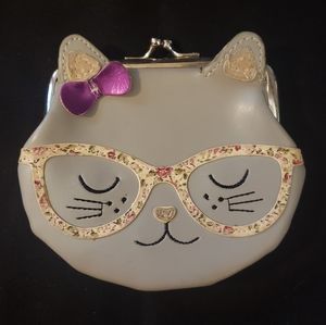 Cat with Glasses Coin Purse